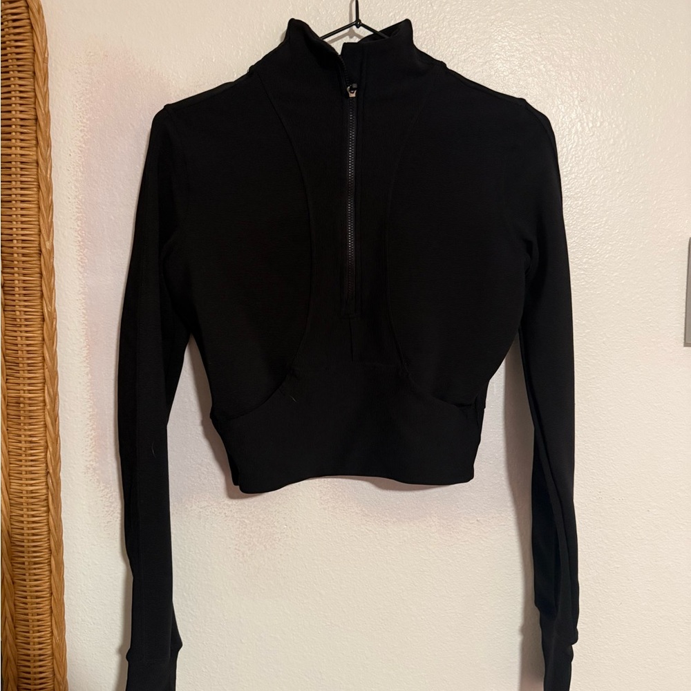 90 Degree By Reflex Black Women's Crop Top